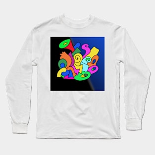 Psychedelic Shapes Long Sleeve T-Shirt